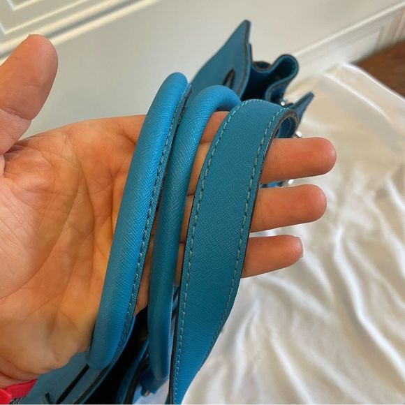 Michael Kors Signature Hamilton Blue North South Satchel - Picture 11 of 11